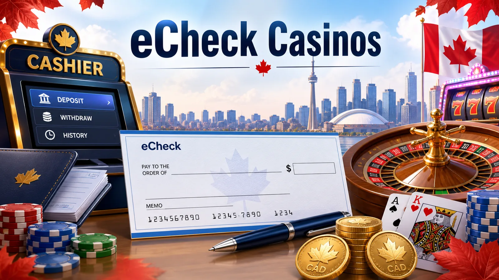 eCheck Casinos Canada content banner