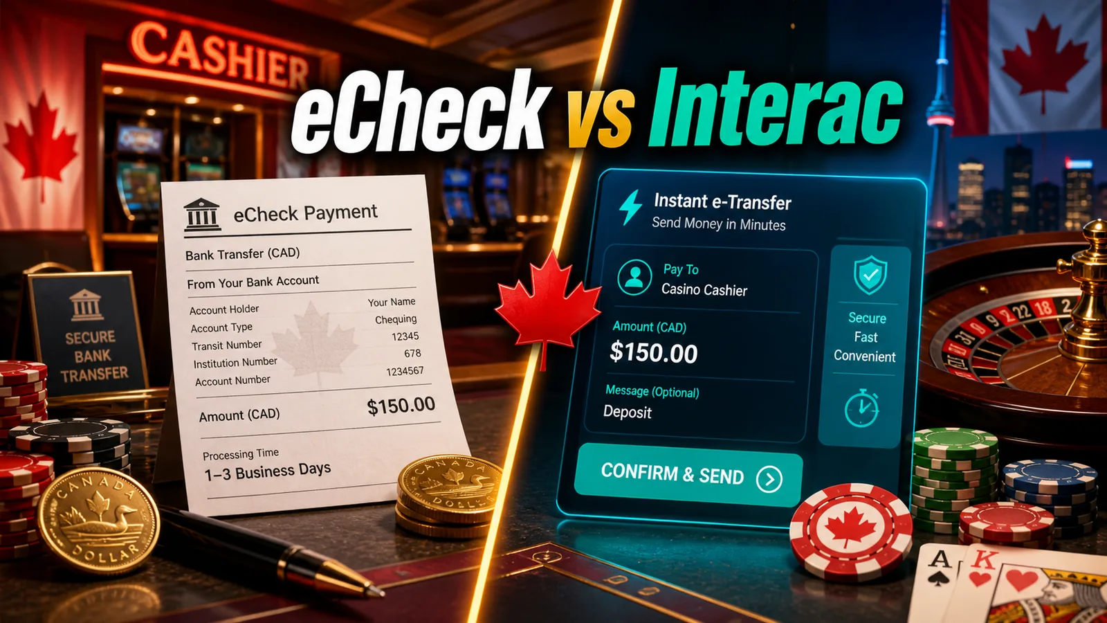 eCheck vs Interac Casino Payments content banner