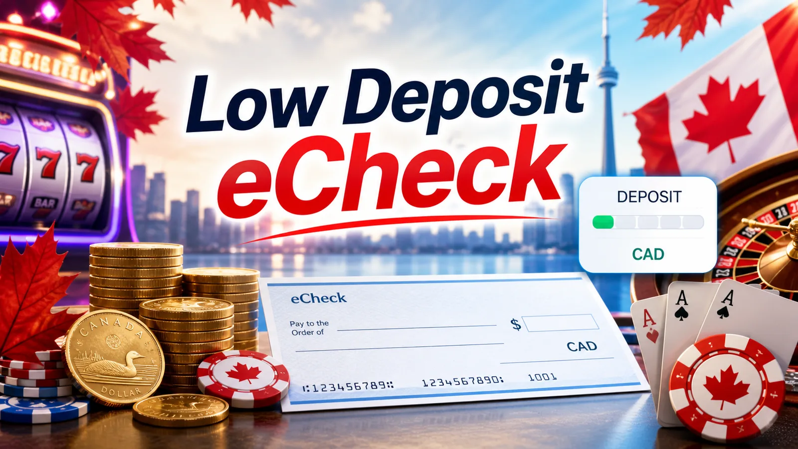 Low Deposit eCheck Casinos content banner